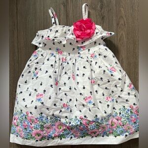 Janie and Jack White Dress with Flowers.